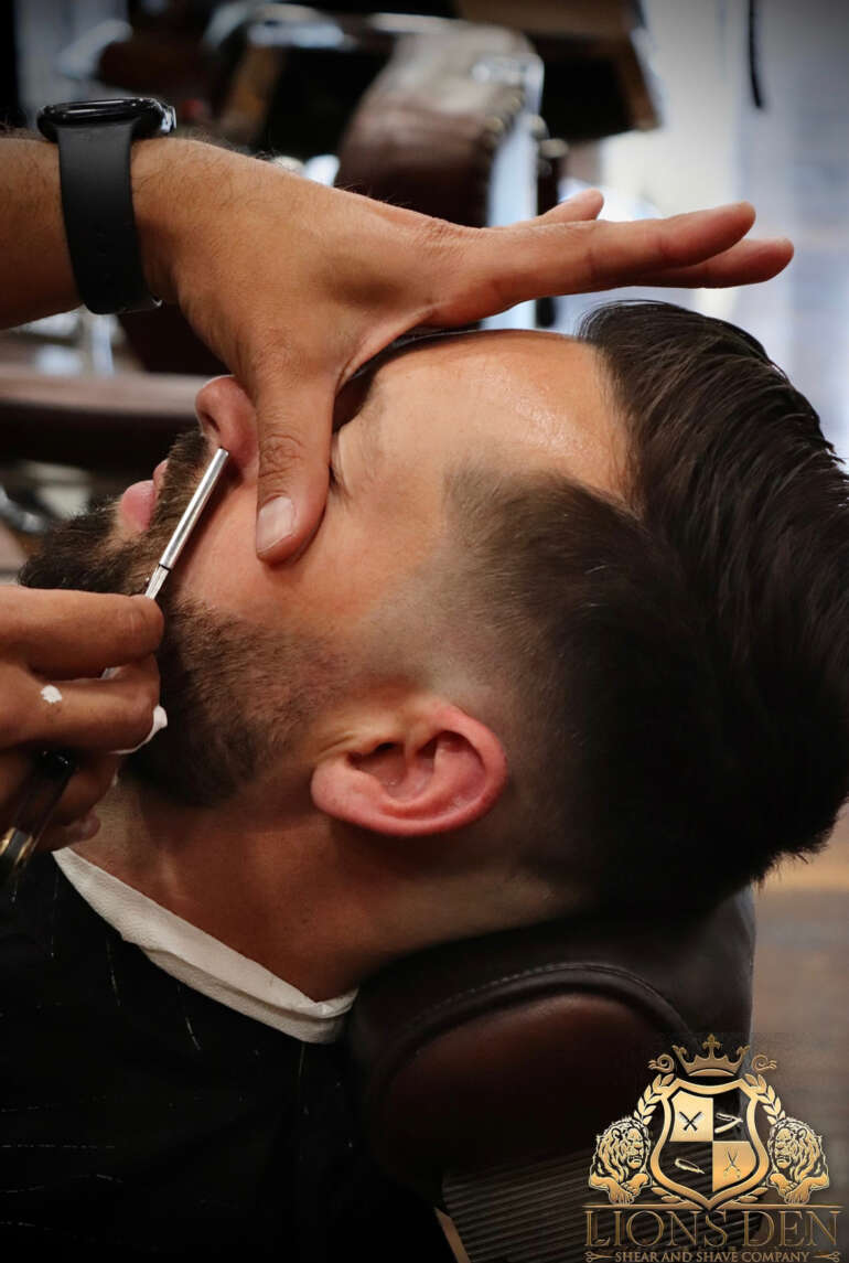 Facial hair care trimming and a Proper Shave